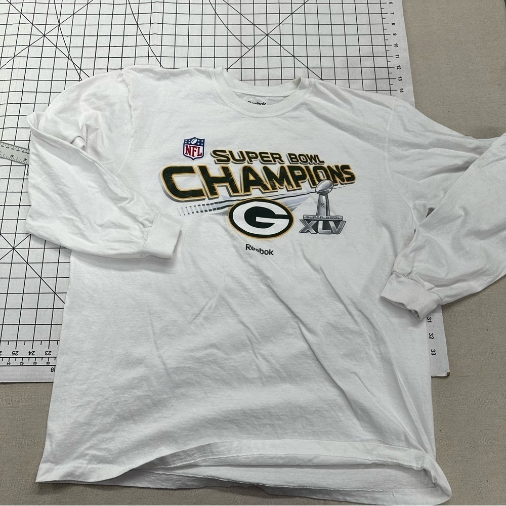 Reebok Green Bay Packers 2011 Champ sz XL tee A22 - Picture 2 of 5